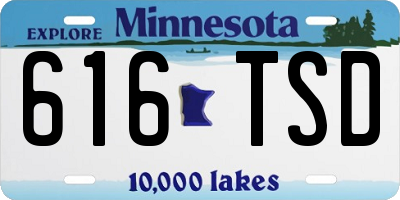 MN license plate 616TSD