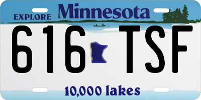 MN license plate 616TSF