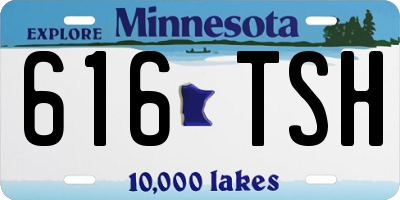 MN license plate 616TSH