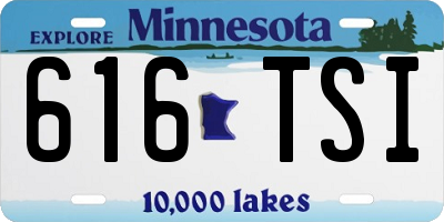 MN license plate 616TSI