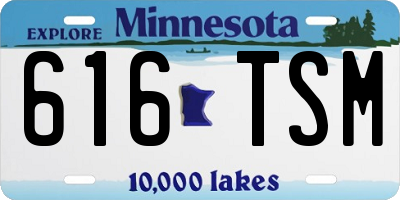 MN license plate 616TSM