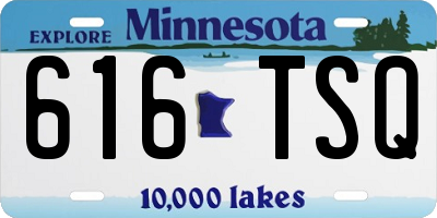MN license plate 616TSQ