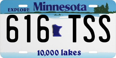 MN license plate 616TSS