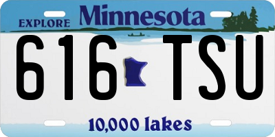 MN license plate 616TSU