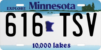 MN license plate 616TSV