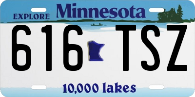 MN license plate 616TSZ