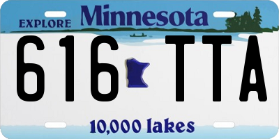 MN license plate 616TTA