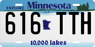 MN license plate 616TTH