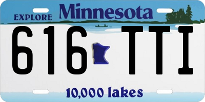 MN license plate 616TTI