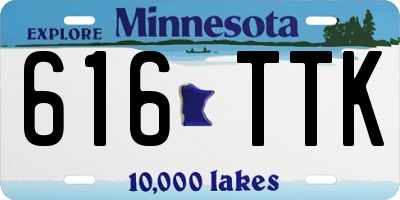 MN license plate 616TTK