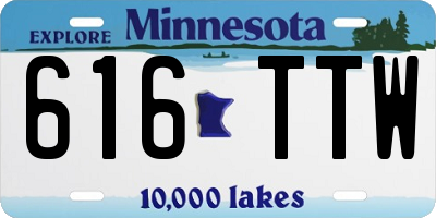 MN license plate 616TTW