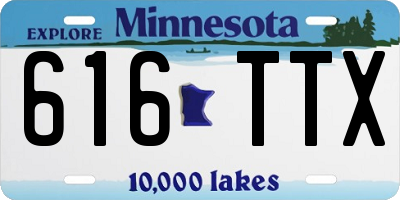 MN license plate 616TTX
