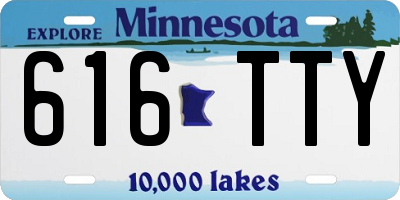 MN license plate 616TTY