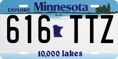 MN license plate 616TTZ