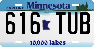 MN license plate 616TUB