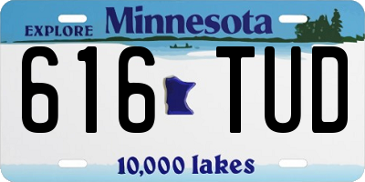 MN license plate 616TUD