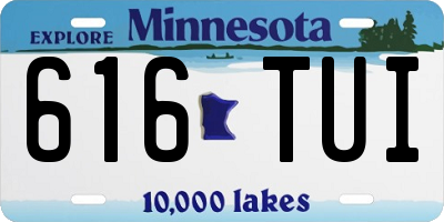MN license plate 616TUI