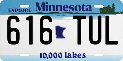 MN license plate 616TUL