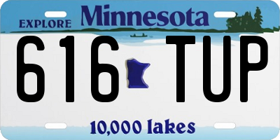 MN license plate 616TUP