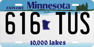 MN license plate 616TUS