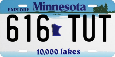 MN license plate 616TUT