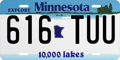 MN license plate 616TUU