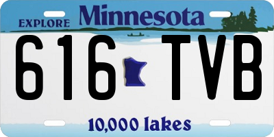 MN license plate 616TVB