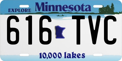MN license plate 616TVC