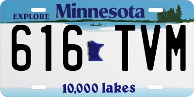 MN license plate 616TVM