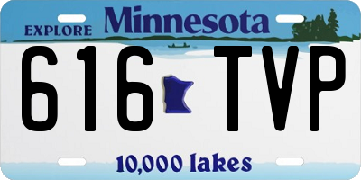 MN license plate 616TVP