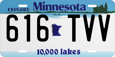 MN license plate 616TVV