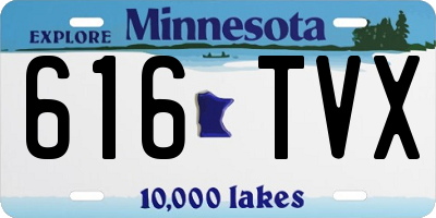 MN license plate 616TVX