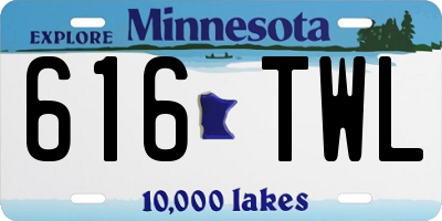 MN license plate 616TWL