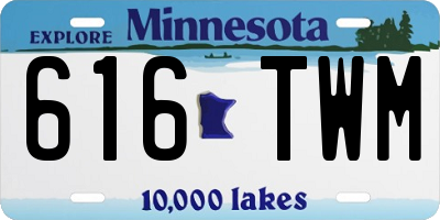 MN license plate 616TWM