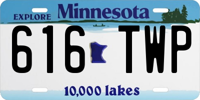 MN license plate 616TWP