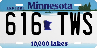 MN license plate 616TWS