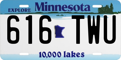 MN license plate 616TWU