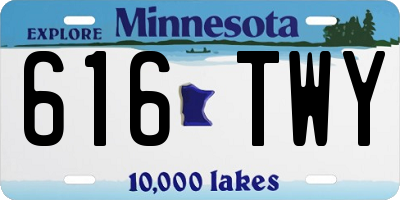 MN license plate 616TWY