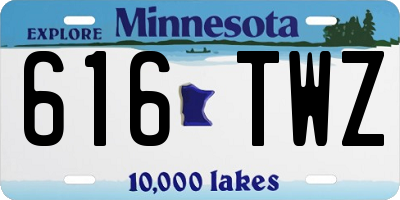 MN license plate 616TWZ