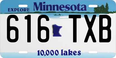 MN license plate 616TXB