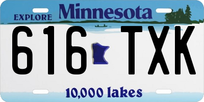 MN license plate 616TXK