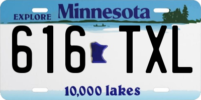 MN license plate 616TXL