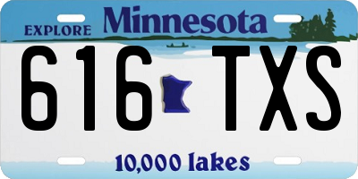 MN license plate 616TXS