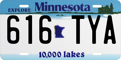 MN license plate 616TYA