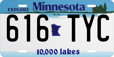 MN license plate 616TYC