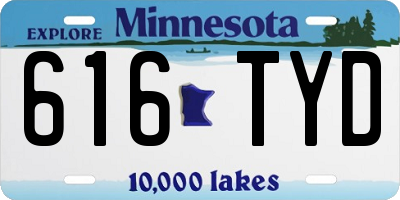 MN license plate 616TYD