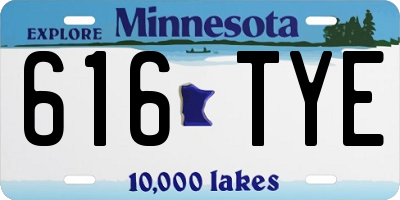 MN license plate 616TYE