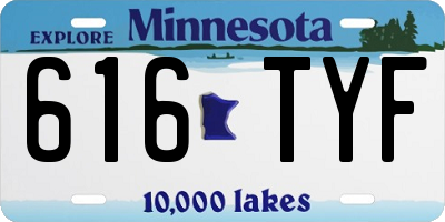MN license plate 616TYF