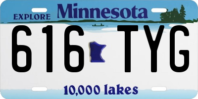 MN license plate 616TYG