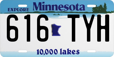 MN license plate 616TYH